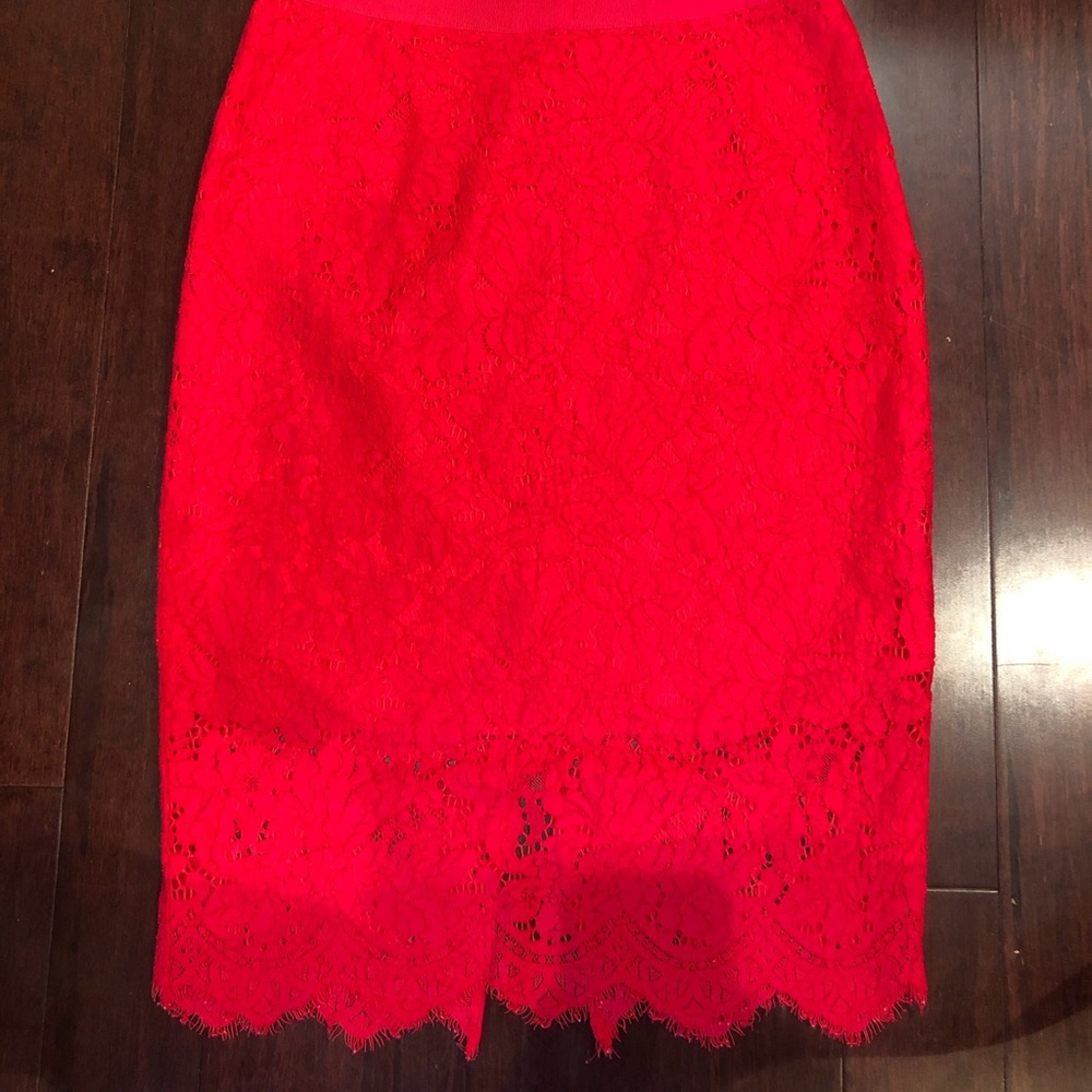Red Floral Skirt